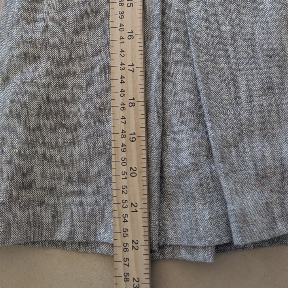Chaiken Profile Gray High Waist Inverted Pleated Skirt with Tie Belt Sz 10 - Picture 4 of 10